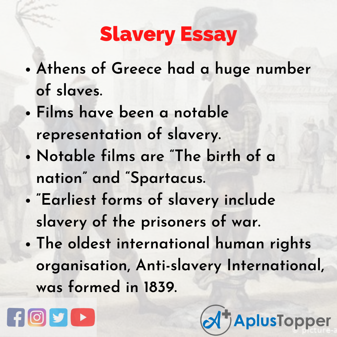 slavery topic essay