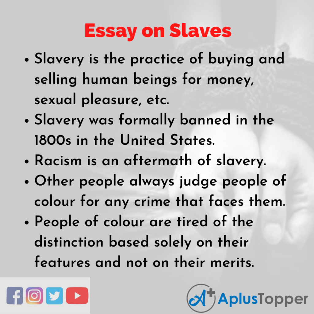 thesis statement about slave trade