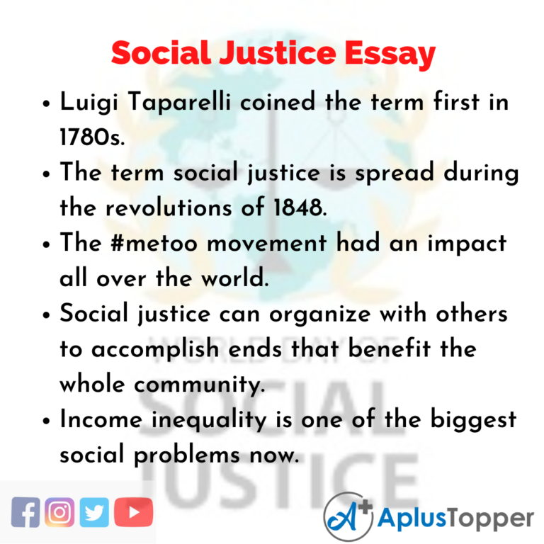 write essay on social justice