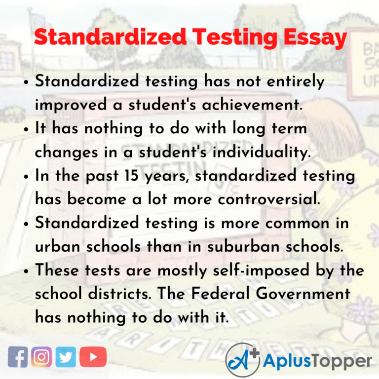 standardized testing cons essay
