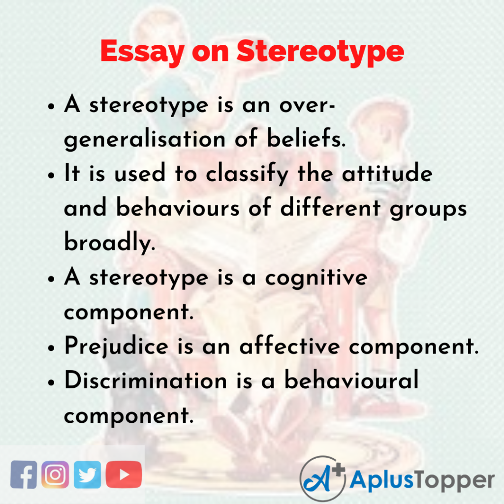 thesis statement of stereotypes