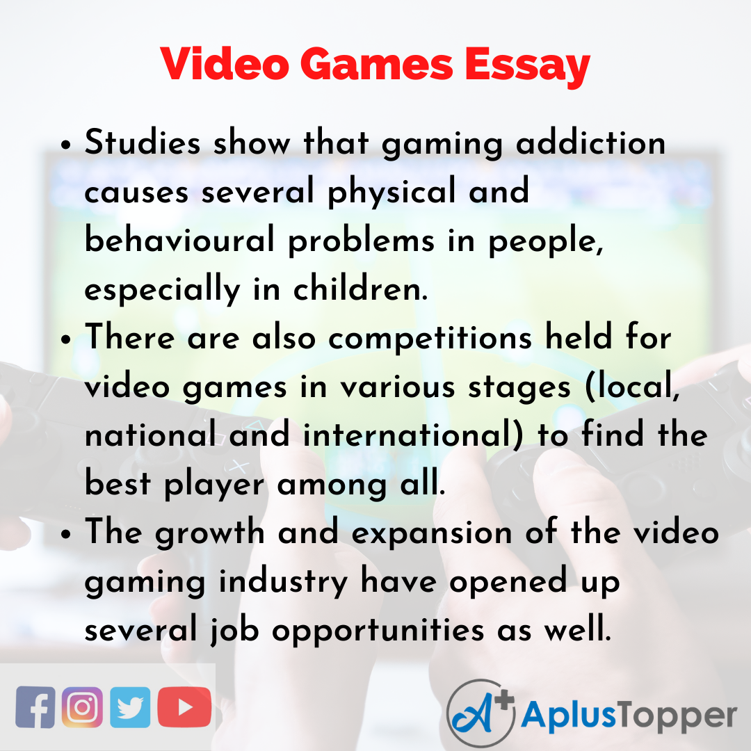 essay topics online games