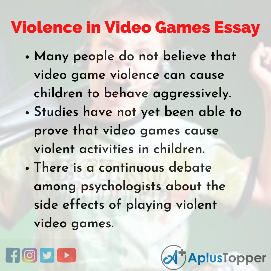 argumentative essay on banning violent video games