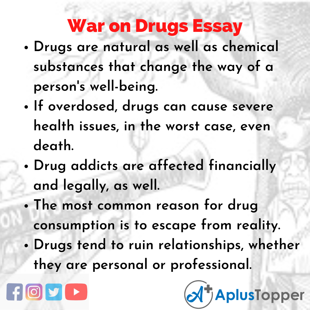 150 words essay about drug addiction