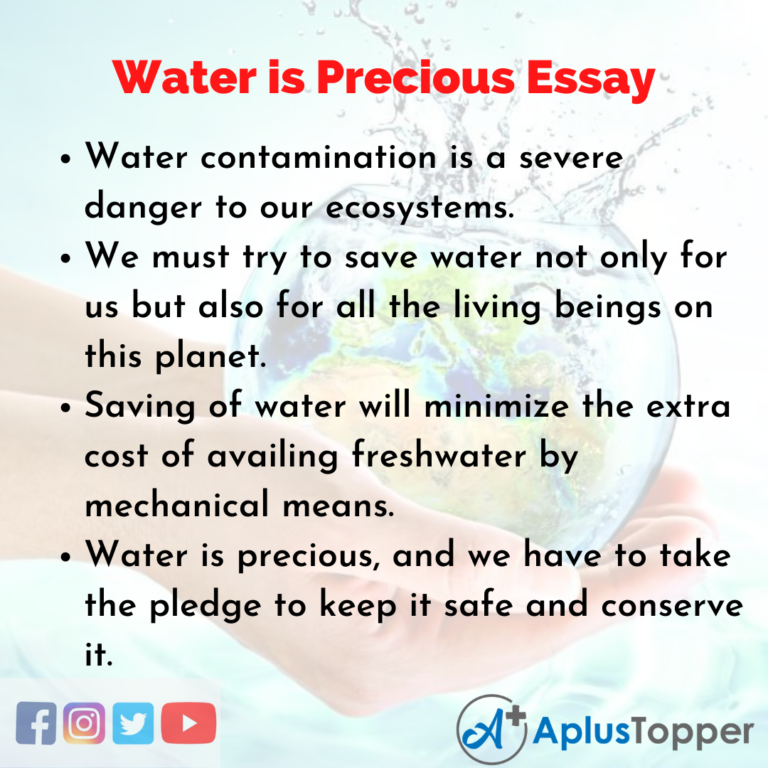 value of water essay in english