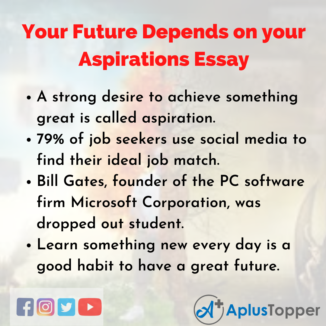 essay about dreams and aspirations in life