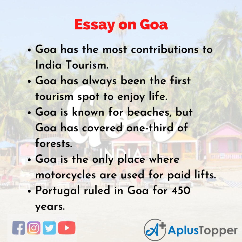 short essay on goa in english