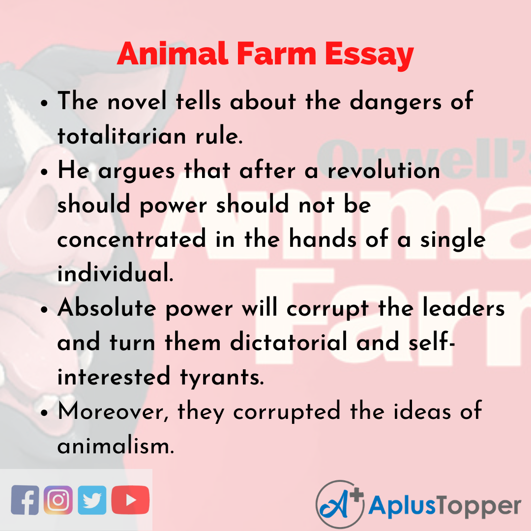 animal farm short essay questions