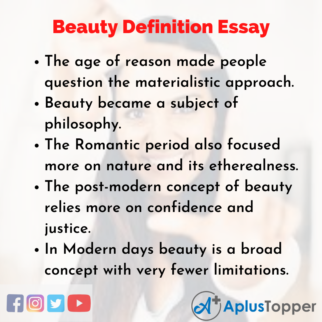 essay on the beauty standard