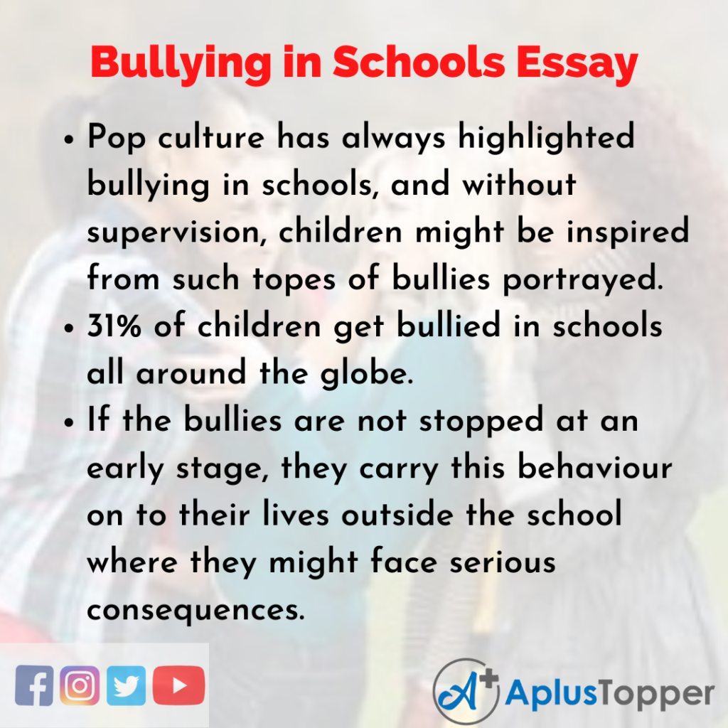 persuasive essay about bullying in schools