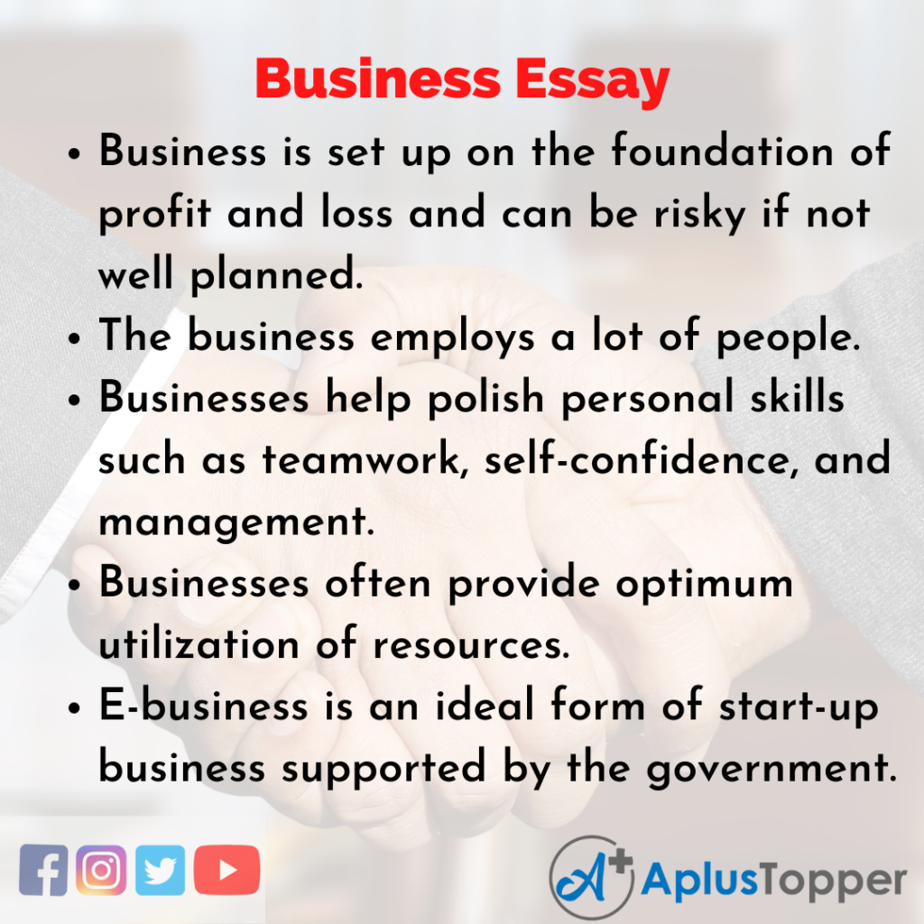 business essay format example