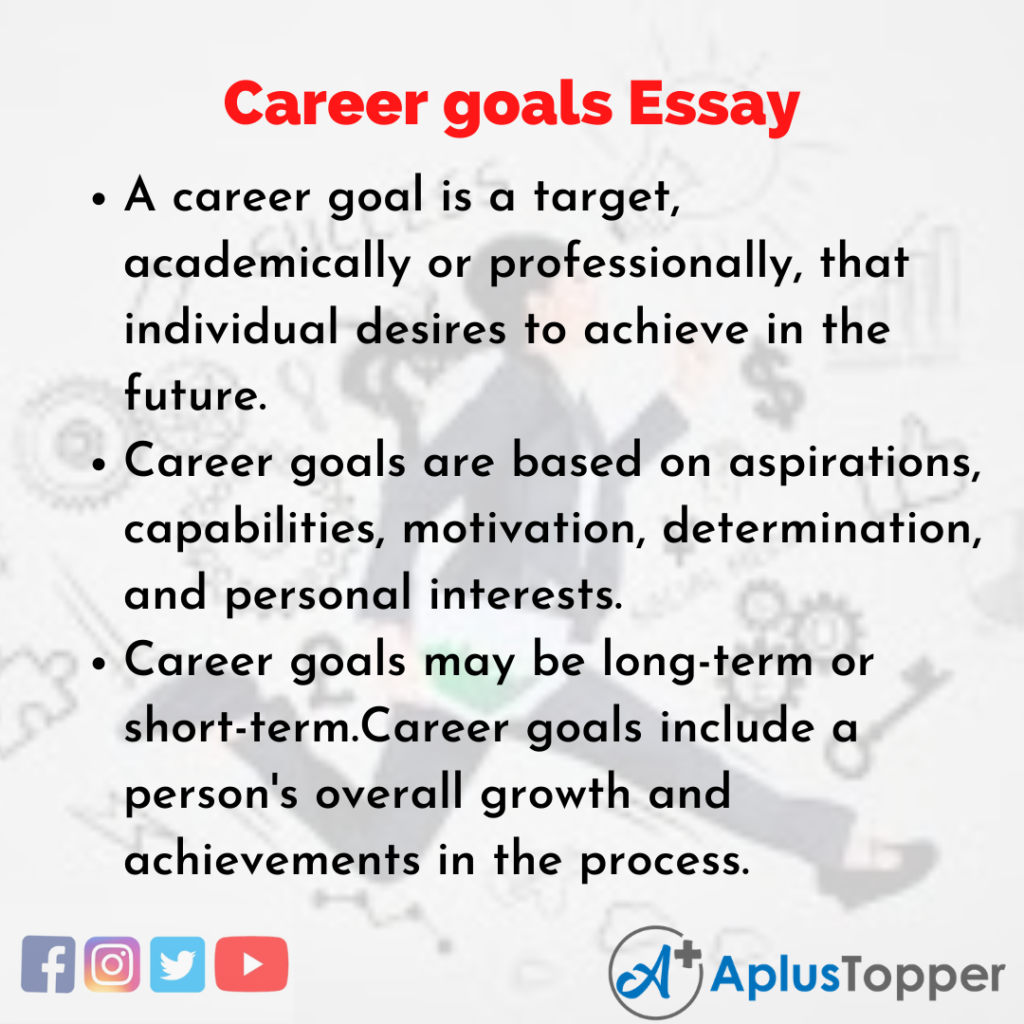 career goal essay questions