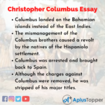 christopher columbus biography essay