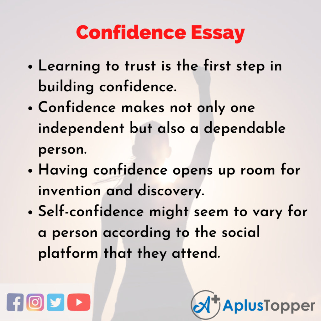 speech self confidence essay in english