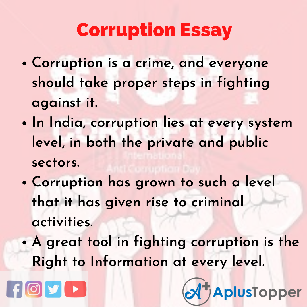 essay title about corruption