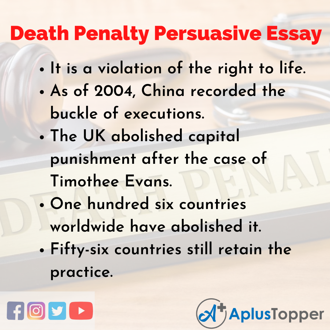 thesis statement for being against death penalty