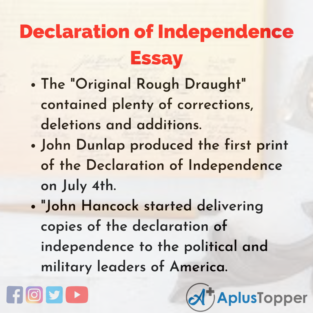 argumentative essay on the declaration of independence