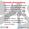 domestic abuse short essay