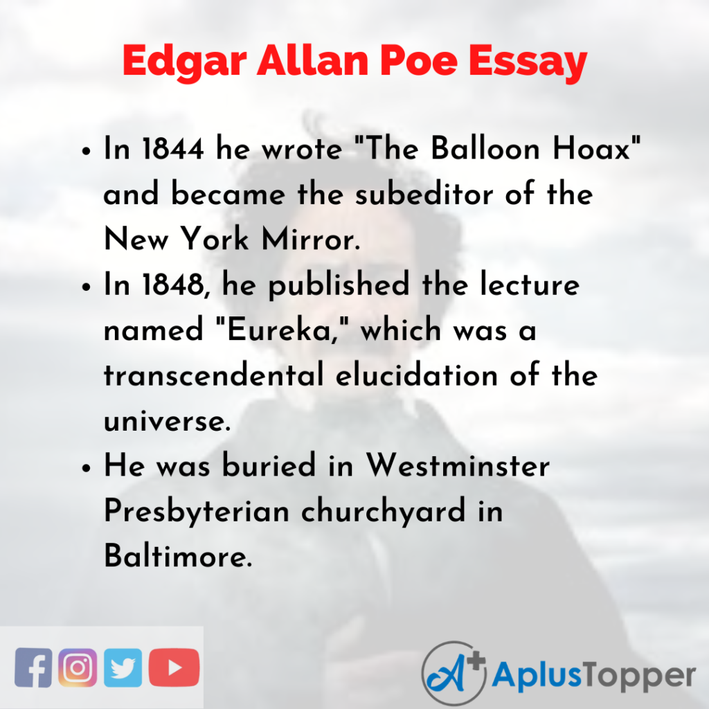 thesis statement for edgar allan poe