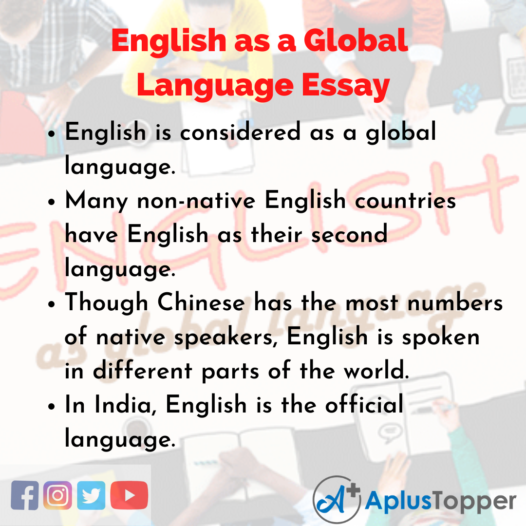 write an essay on english is a global language