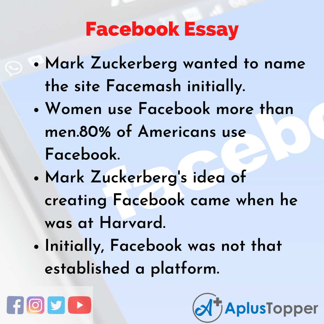 short essay on facebook and students