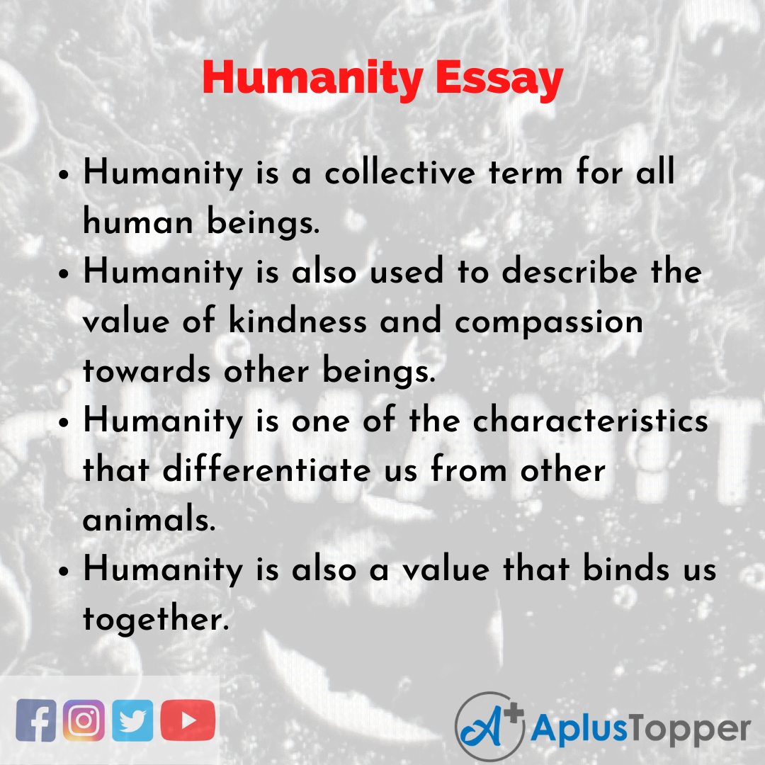 humanity essay writing