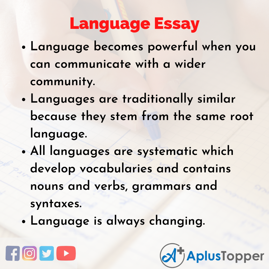 the meaning of language essay