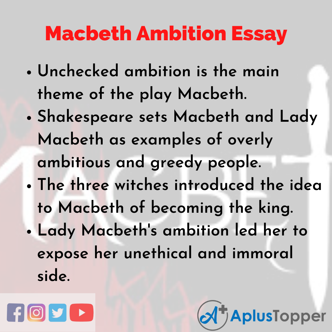 macbeth essay plan on ambition