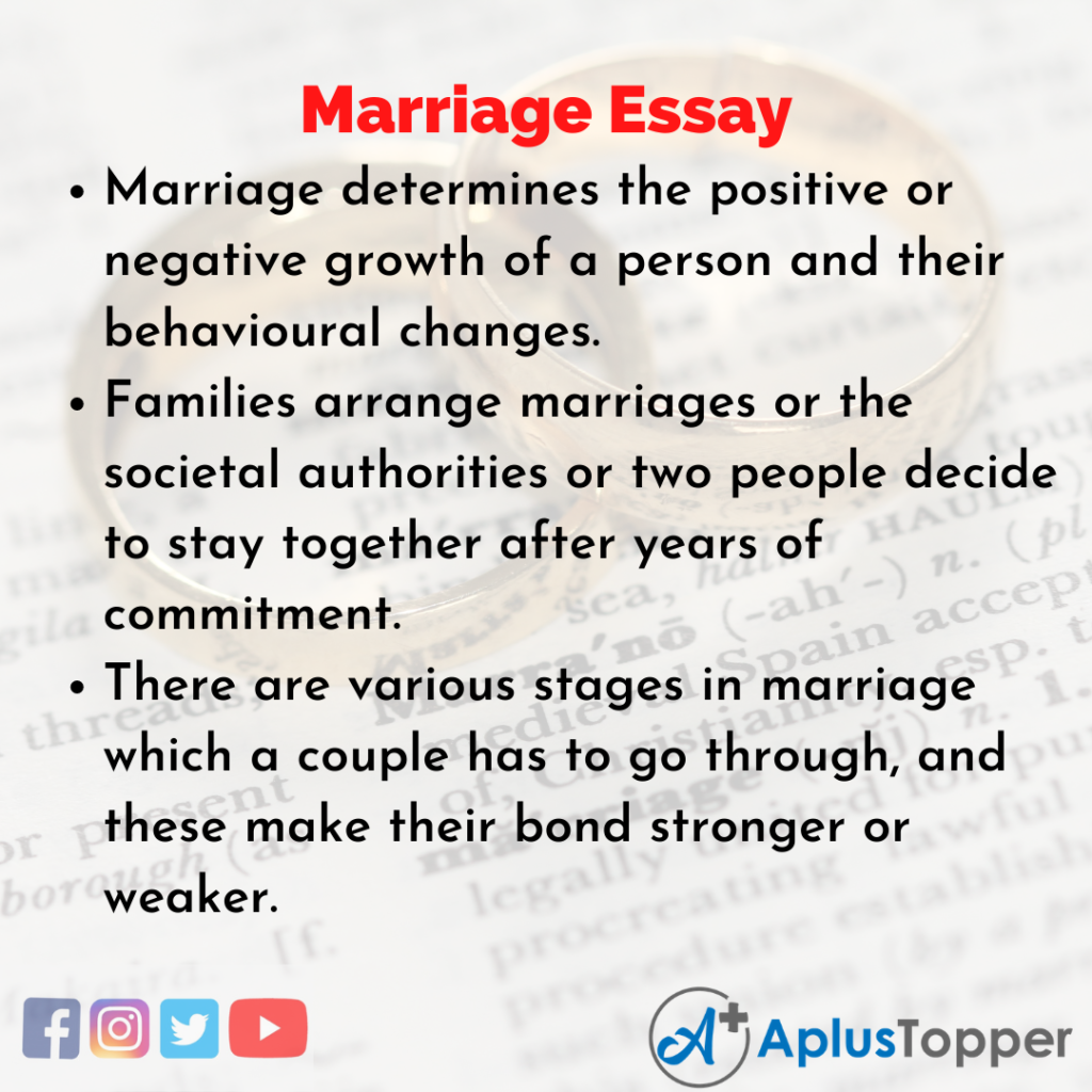 family and marriage essay topics
