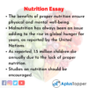 argumentative essay topics on nutrition