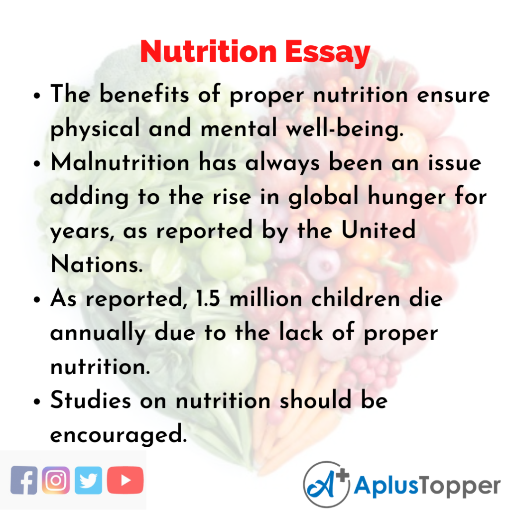 essay on good nutrition for good health
