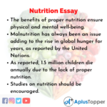 nutrition analysis project essay