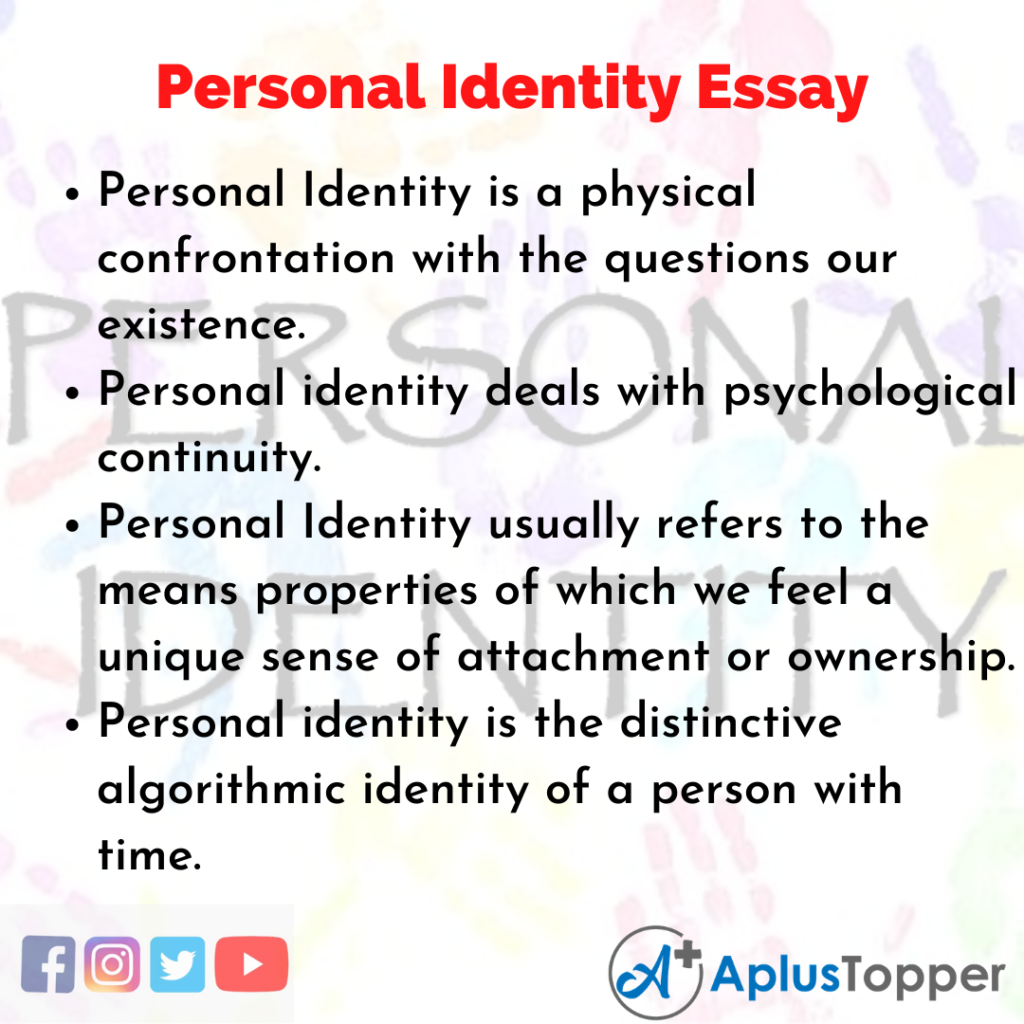 essay on one's identity