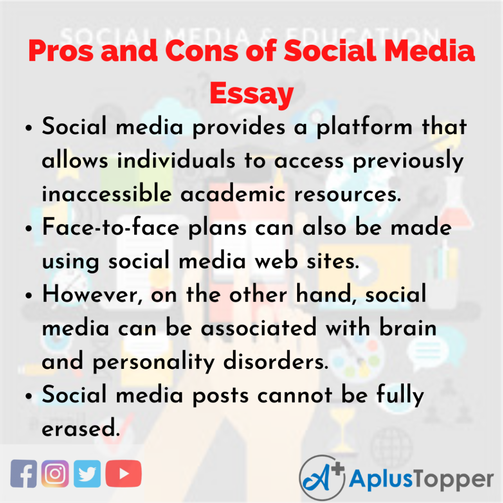 benefits and disadvantages of social media essay