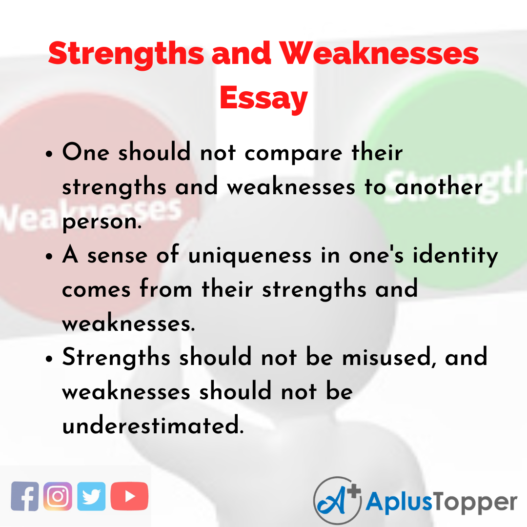 short essay about strength and weakness