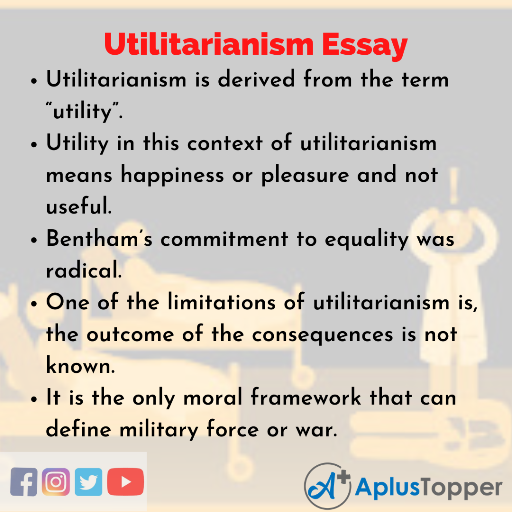 utilitarianism in life essay
