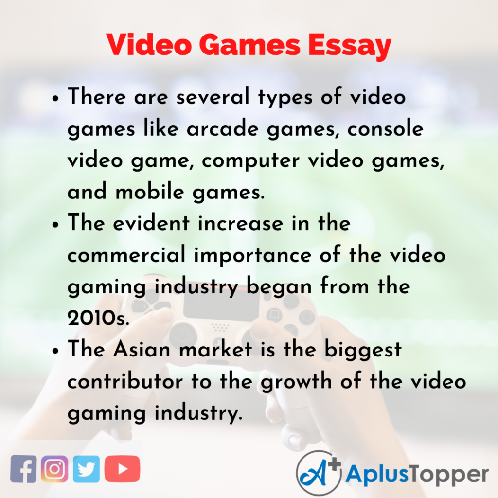 essay about effect of video games