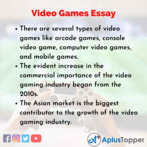 essay about online games 150 words