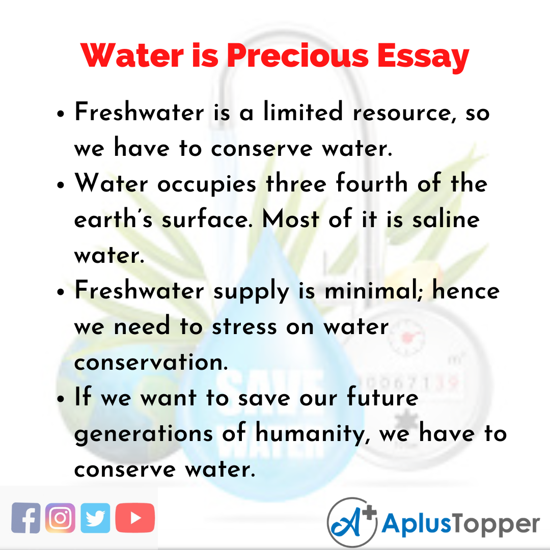 essay on value of water in life