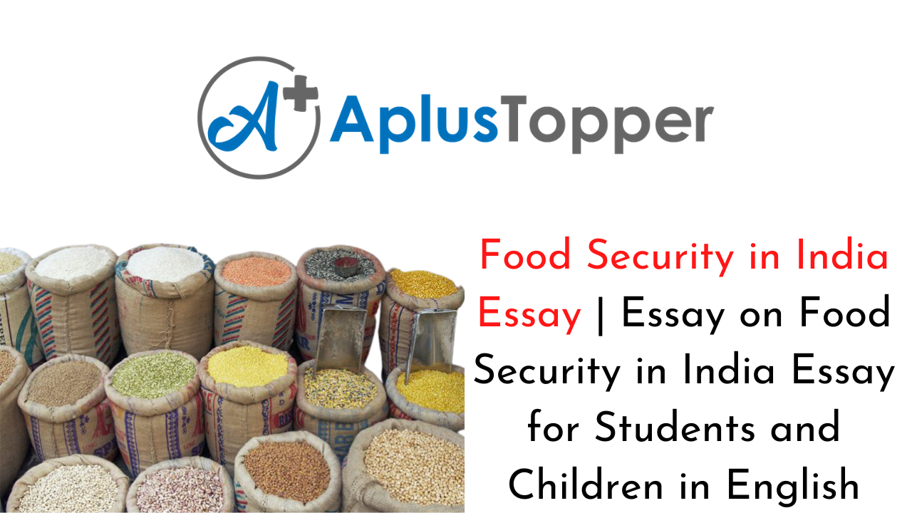 food security essay in hindi