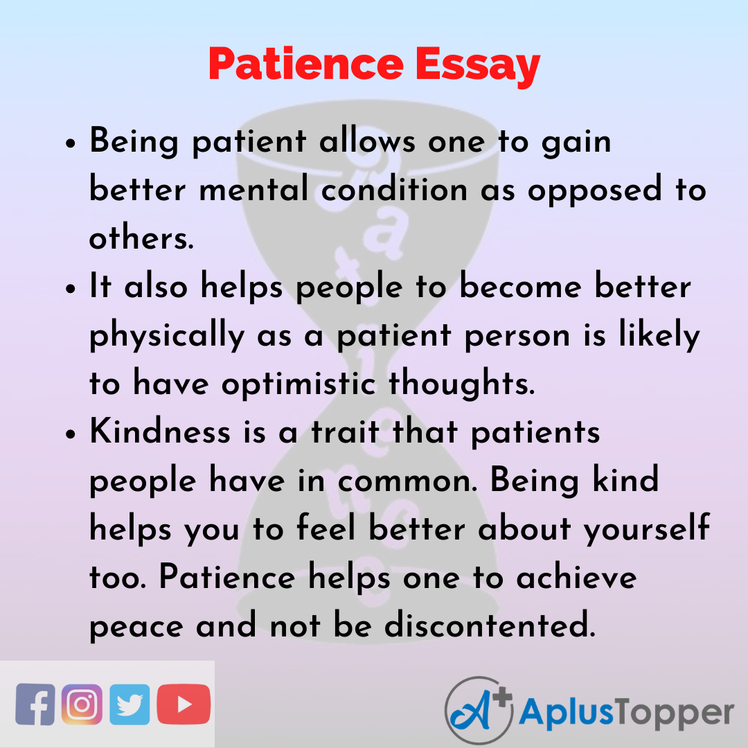 extended definition essay patience