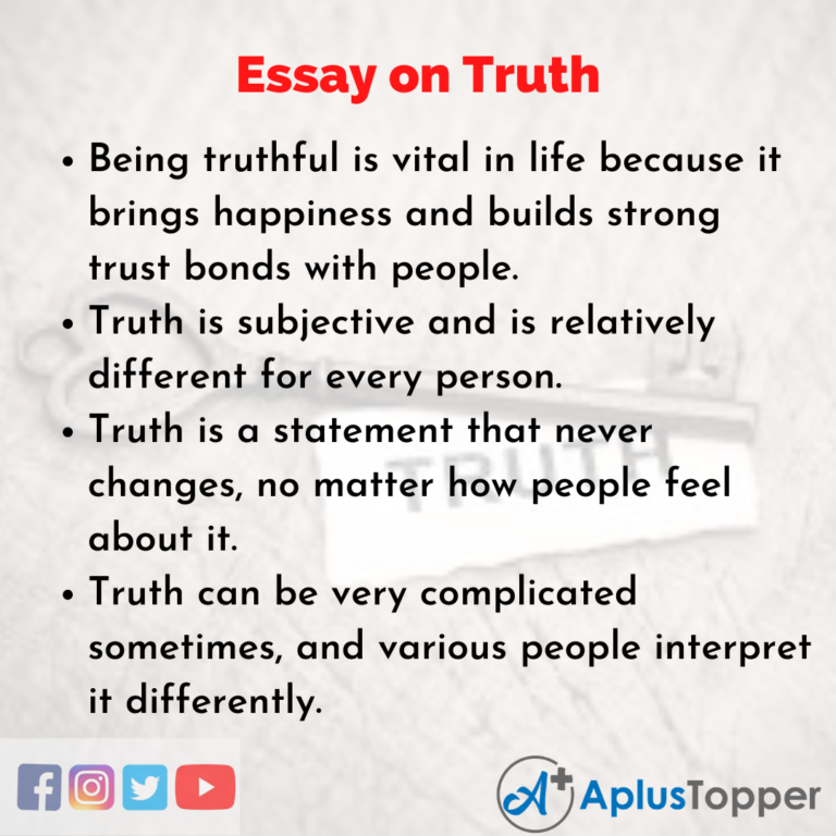 truth essay writing