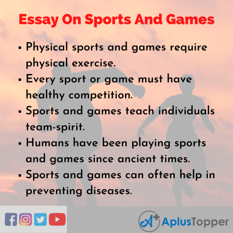 essay sports and games for class 10