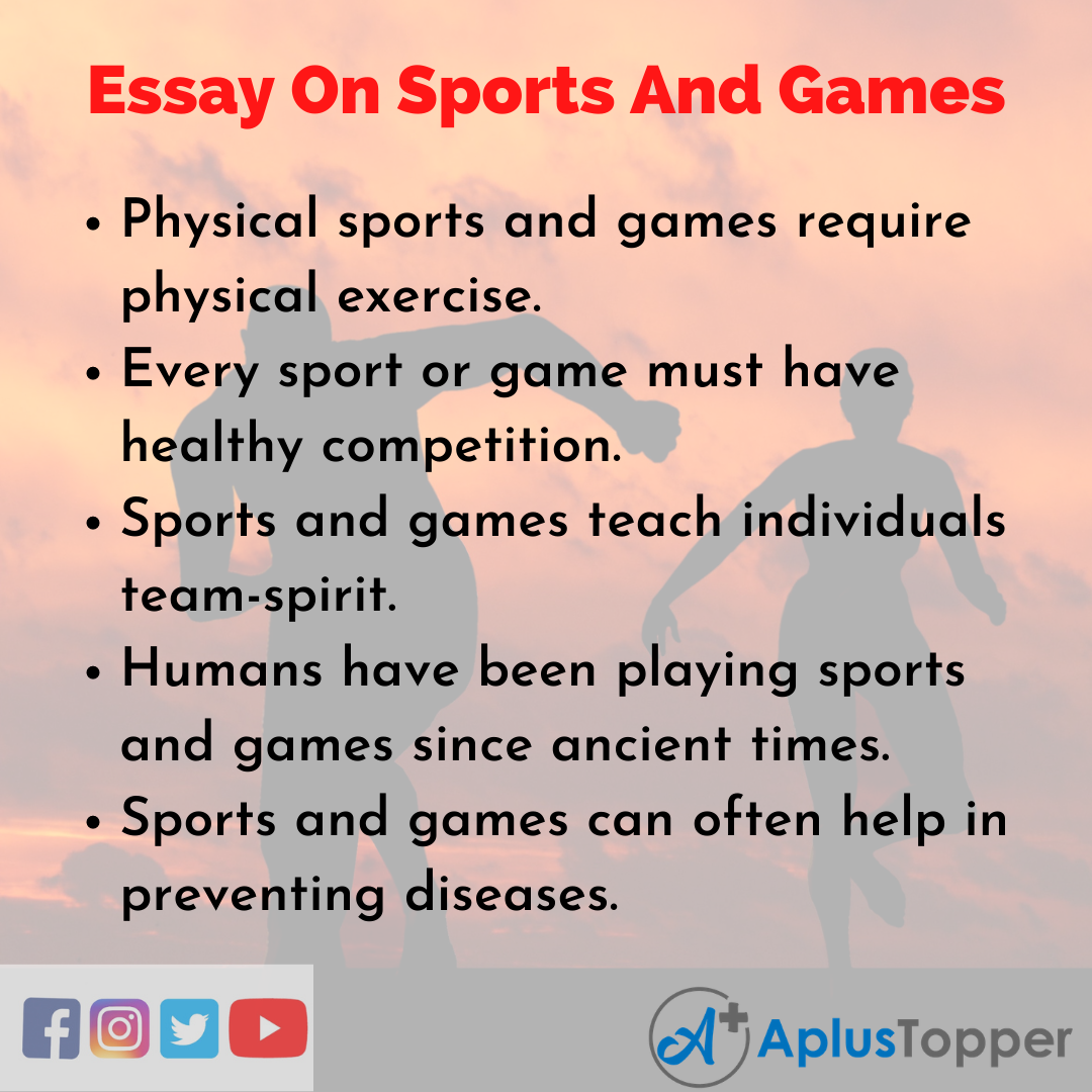 write essay on sports and games