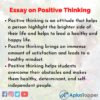 100 words essay on positive thinking