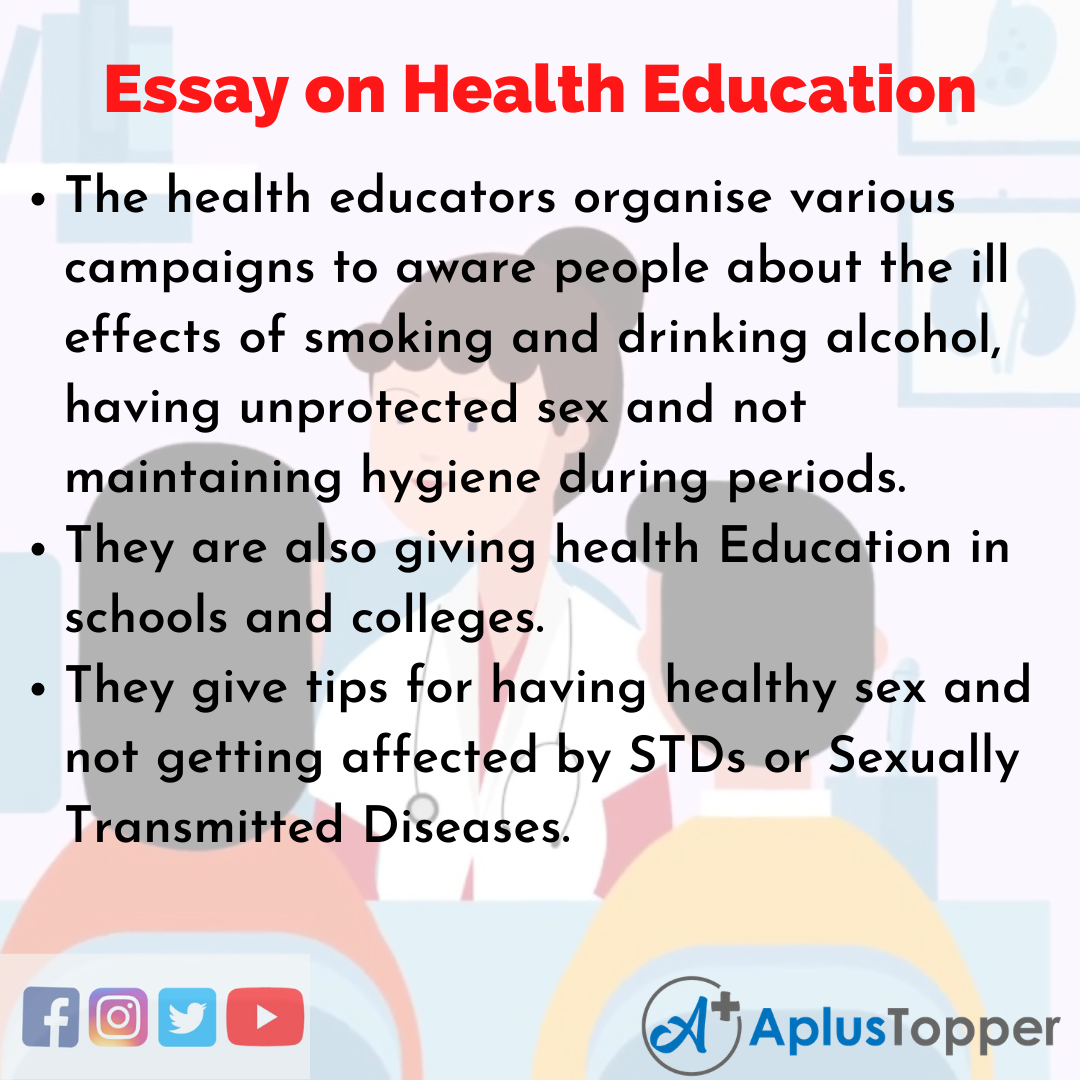 write short note on health education