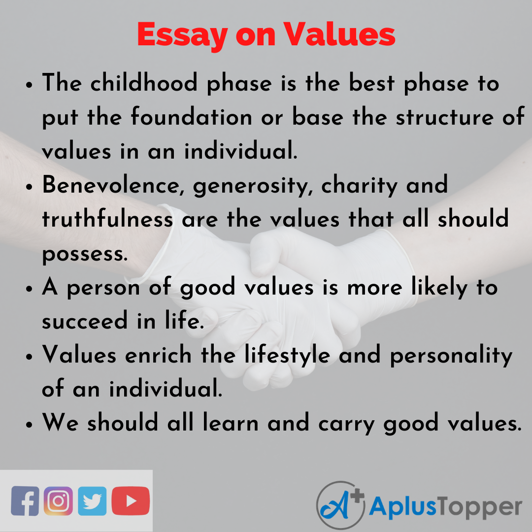short speech on values of life