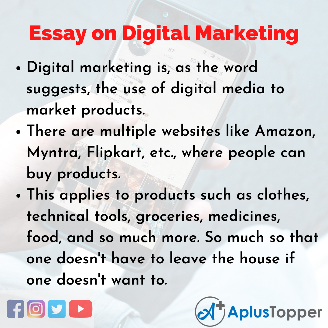 digital marketing essay in english