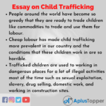 essay writing on child trafficking