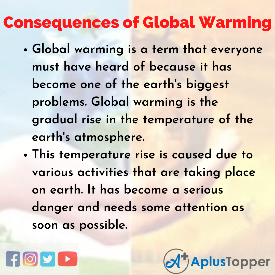 essay on global warming for class 8